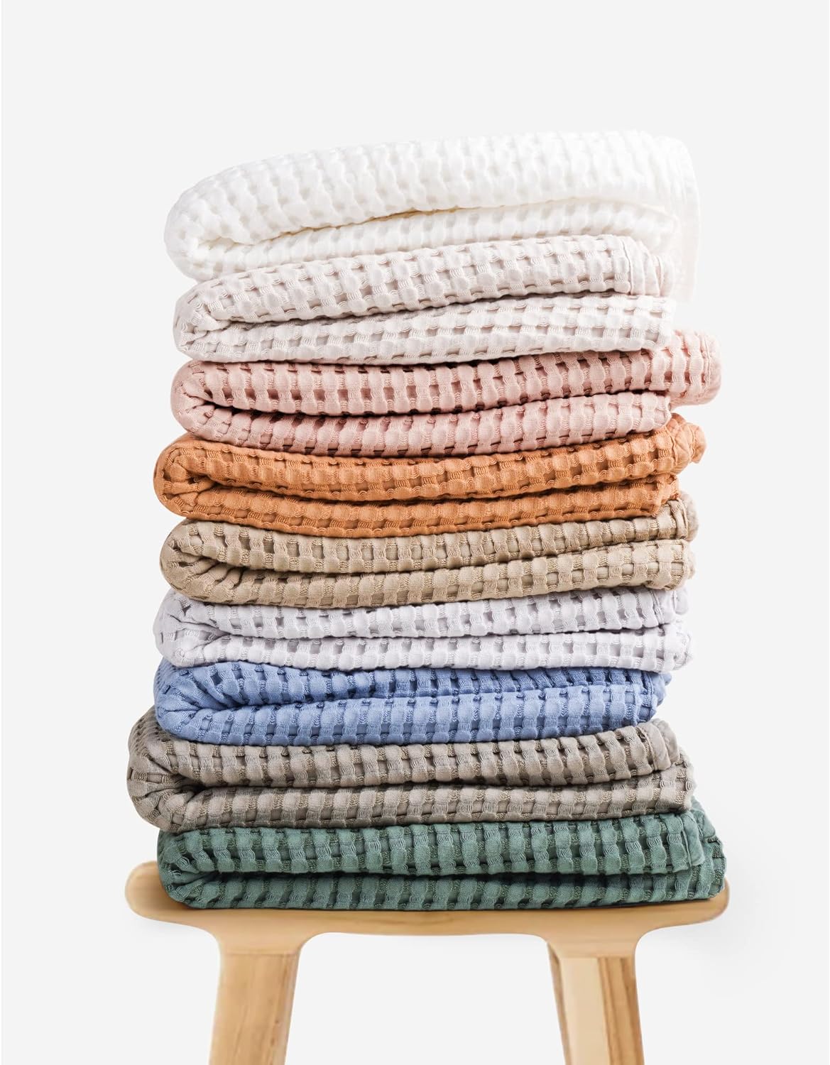 Konssy Waffle Baby Blanket - Soft & Cozy Nursery Swaddle Blanket, Lightweight Toddler Throw for Boys & Girls, Ideal for Wrapping(Pink)