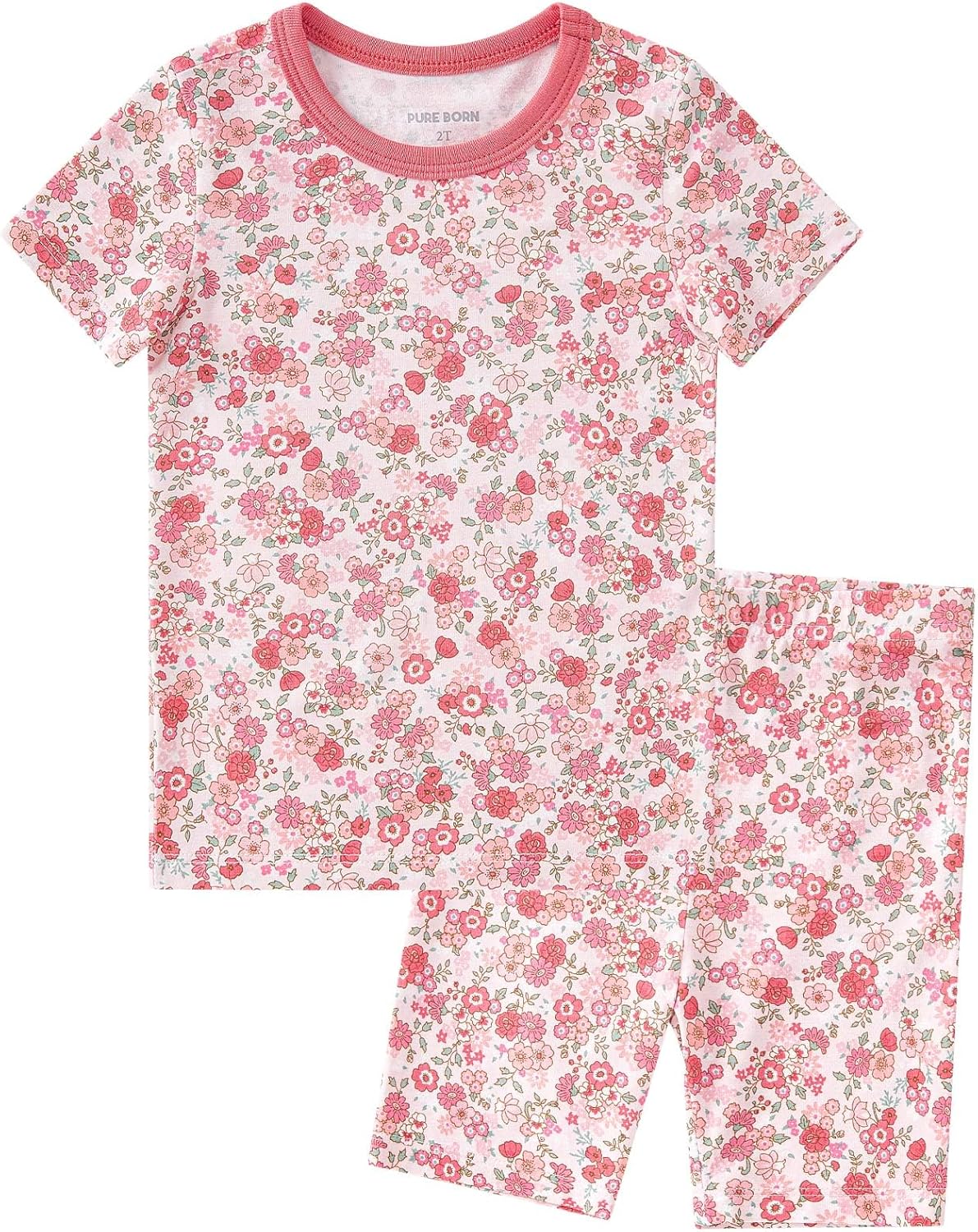 pureborn Baby Toddler Kids Viscose from Bamboo Pajamas Set Pjs 2pcs 18M-8Y