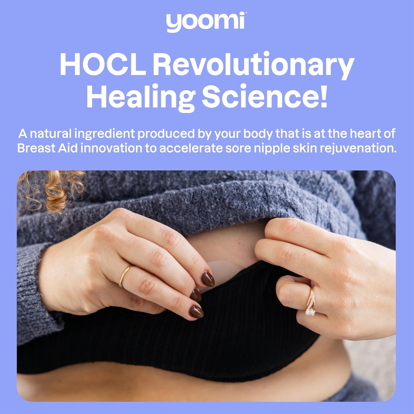 Breast Aid™ Soothing Cryogel Pads for Sore Cracked Nipples with HOCl, 10x Multiuse, Advanced Cooling Tech for Instant Relief & Repair, Rapid Hydration for Lasting Comfort for Breast Feeding Moms