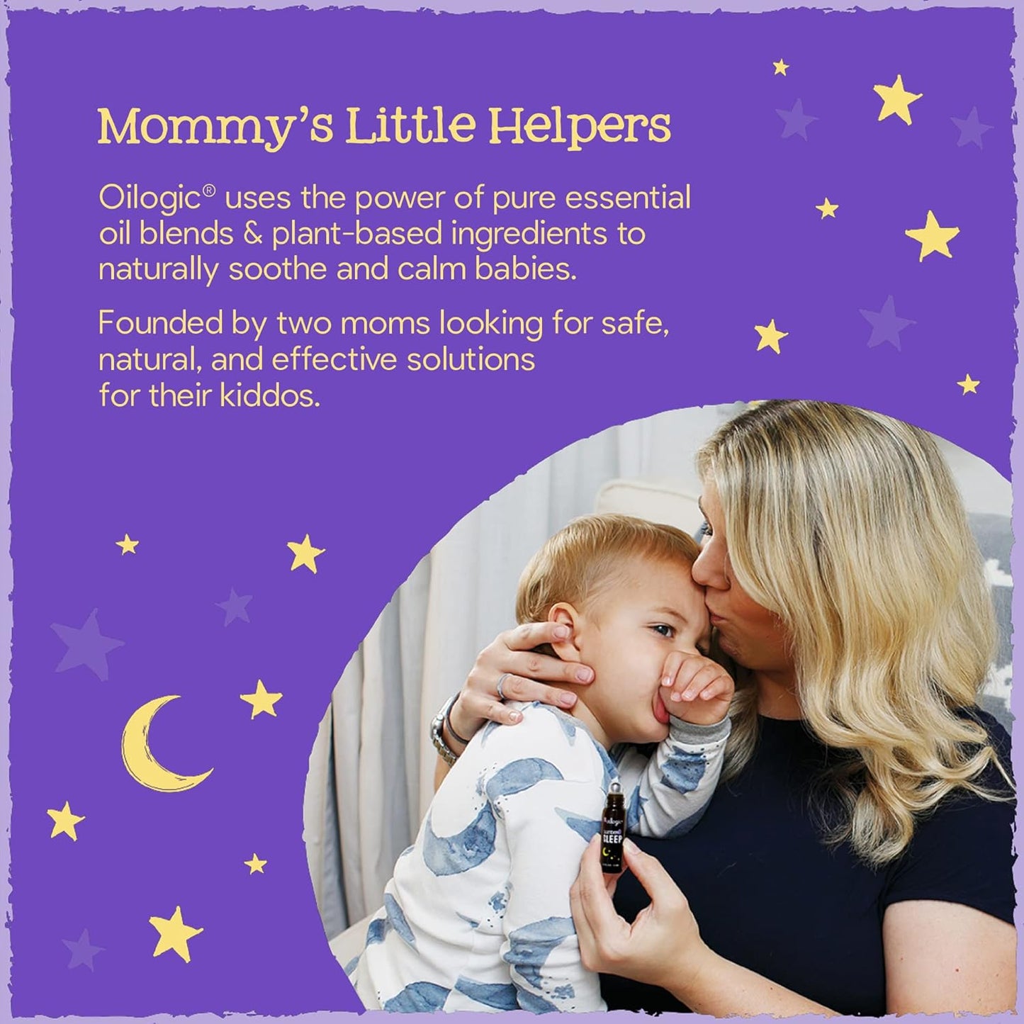 Oilogic Slumber & Sleep Bath Baby Essentials Gift Set - Includes All Over Wash, Calming Cream, Sleep Spray & Roll-On Essential Oils - Pediatrician-Tested Sleep, Comfort & Wellness Blends for Babies