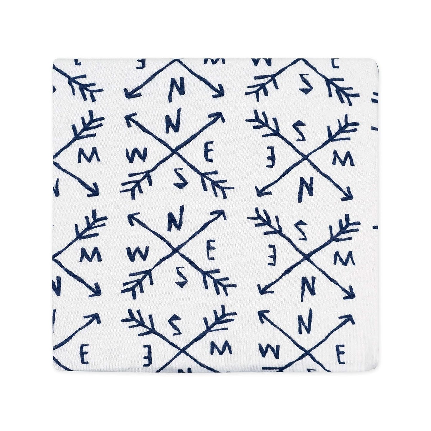 HonestBaby Organic Cotton Changing Pad Cover, Compass, One Size