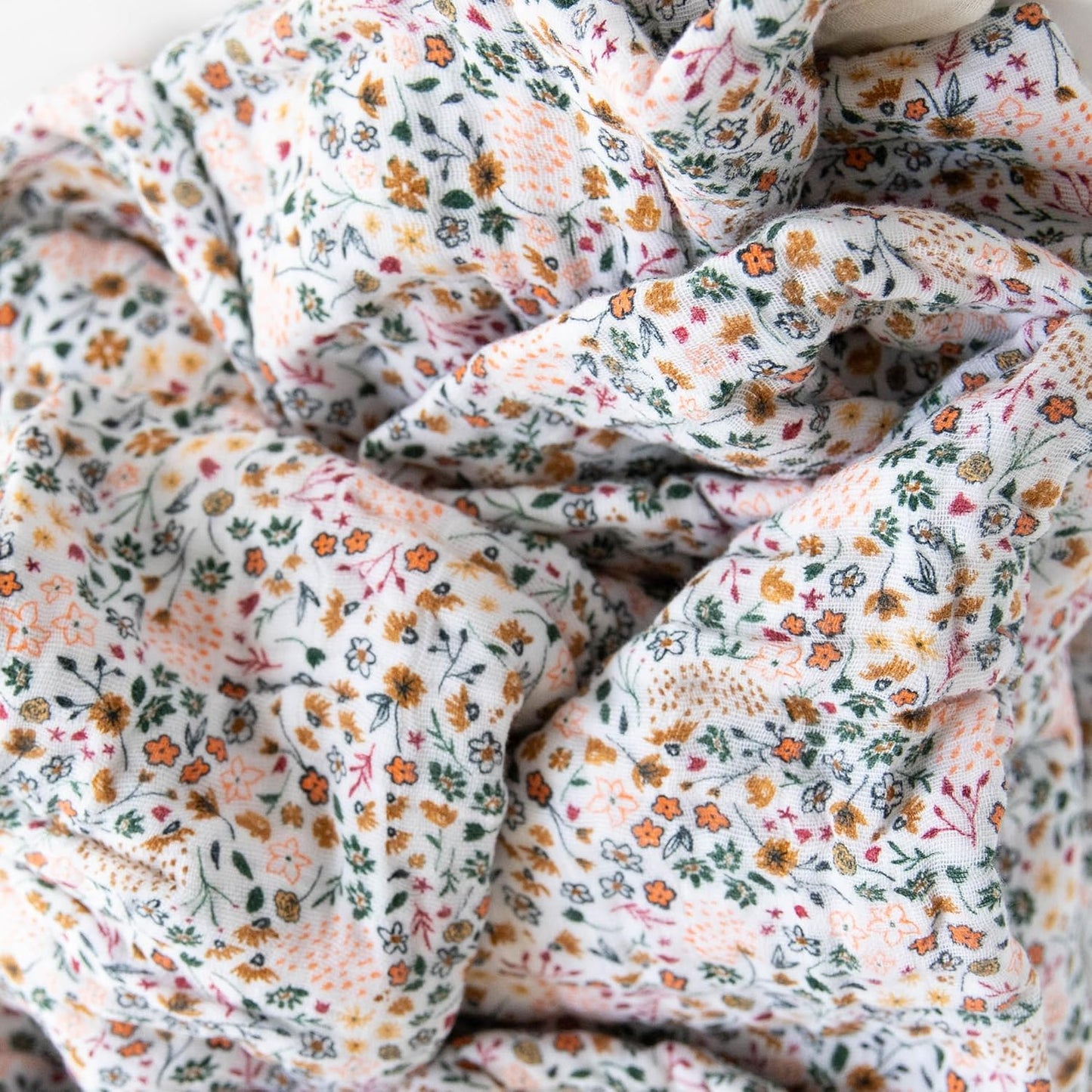Little Unicorn Premium Quilted Throw | Super Soft, Multi-Layered Muslin XL Blanket| Great for Kids & Families (Pressed Petals)