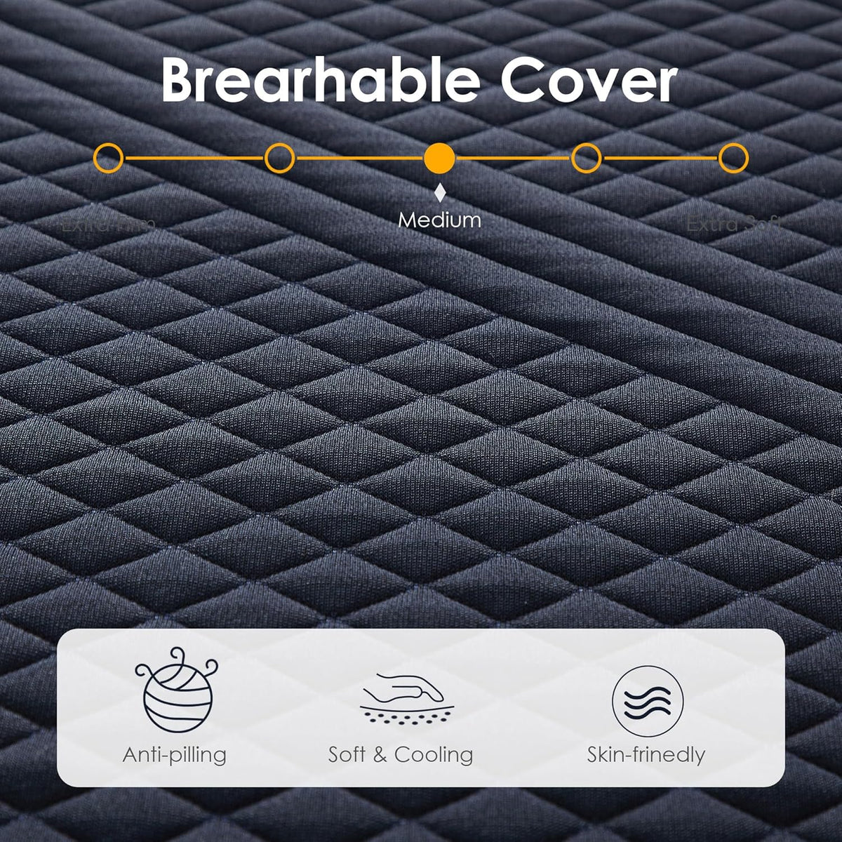 10 Inch Gel-Infused Memory Foam Mattress Full Size,Medium Soft with Removable Washable Cover Cooling Gel Bed in a Box,CertiPUR-US Certified,54"X75"X10" Navy Blue