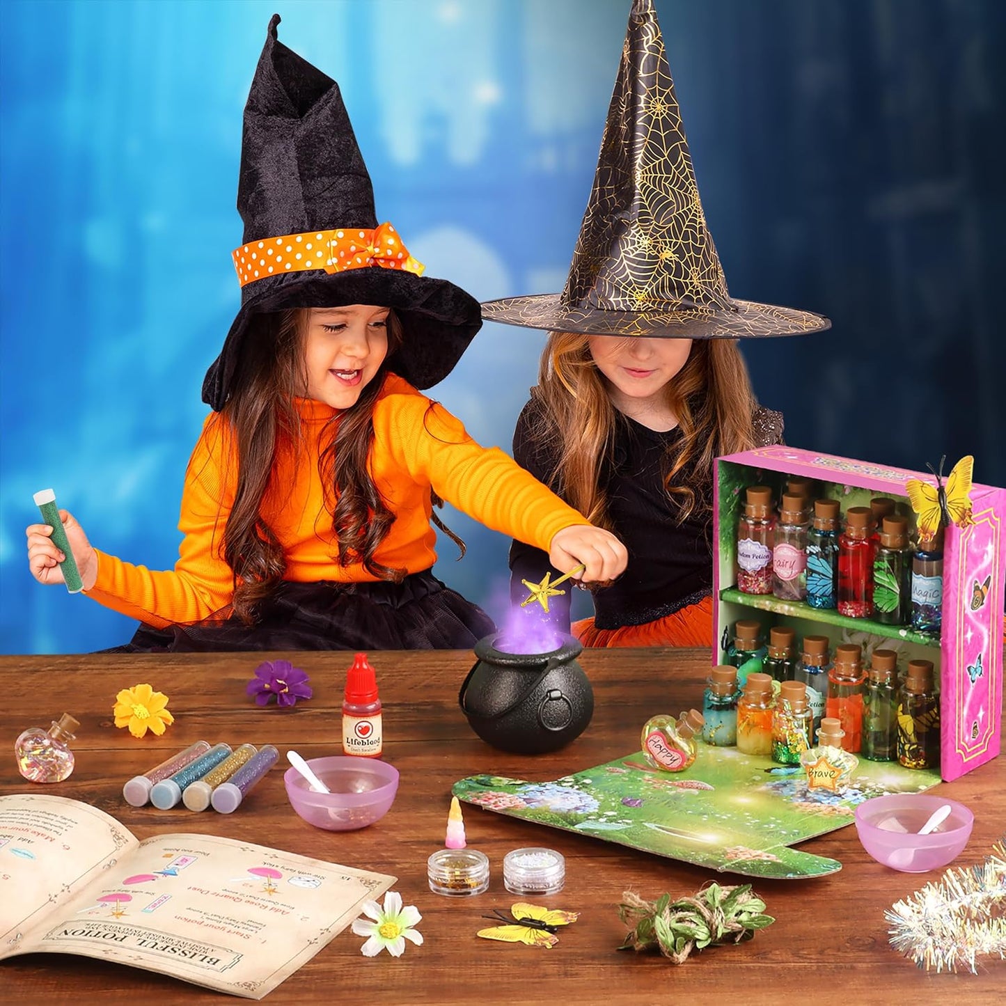 wookidel Fairy Magic Craft Kit for Kids with 20PCS Potion Bottles - Fairy Magical Potions Making Craft Kit - Gift for Christmas, Birthday, Creative Art Craft Kit for Girls Boys 6 7 8 9 10 Year Old