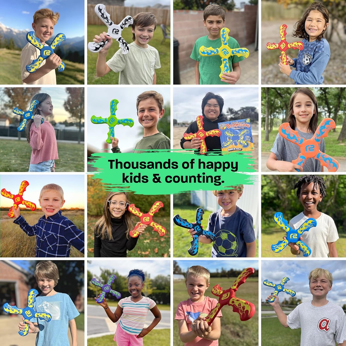 Refresh Sports Soft Boomerang - Best Gifts for Boys & Girls - Fun Kid Stocking Stuffers & Holiday Presents - Outdoor Toys & Birthday Party Favors - Goodie Bag Easter Basket Stuffers for Kids