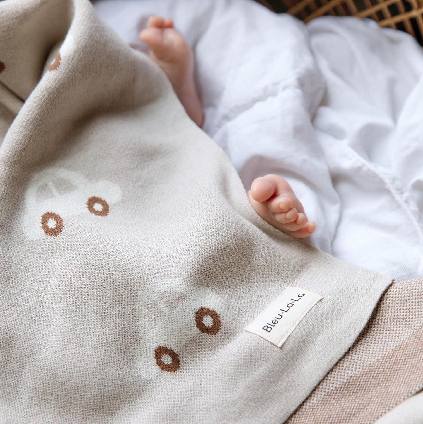 Baby Receiving Blanket for Boys 100% Cotton Buttery Soft Cozy Receiving Swaddle Crib Stroller Blanket for Shower Gift Registry for Newborns, Infants, Toddlers (Cars - Oat)