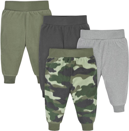 Gerber Baby Boys' 4-Pack Microfleece Pants